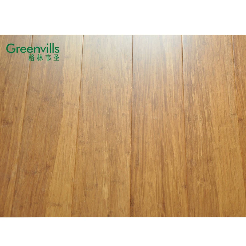
2021 Greenvills strand woven solid bamboo floor click system floating carbonized bamboo flooring 