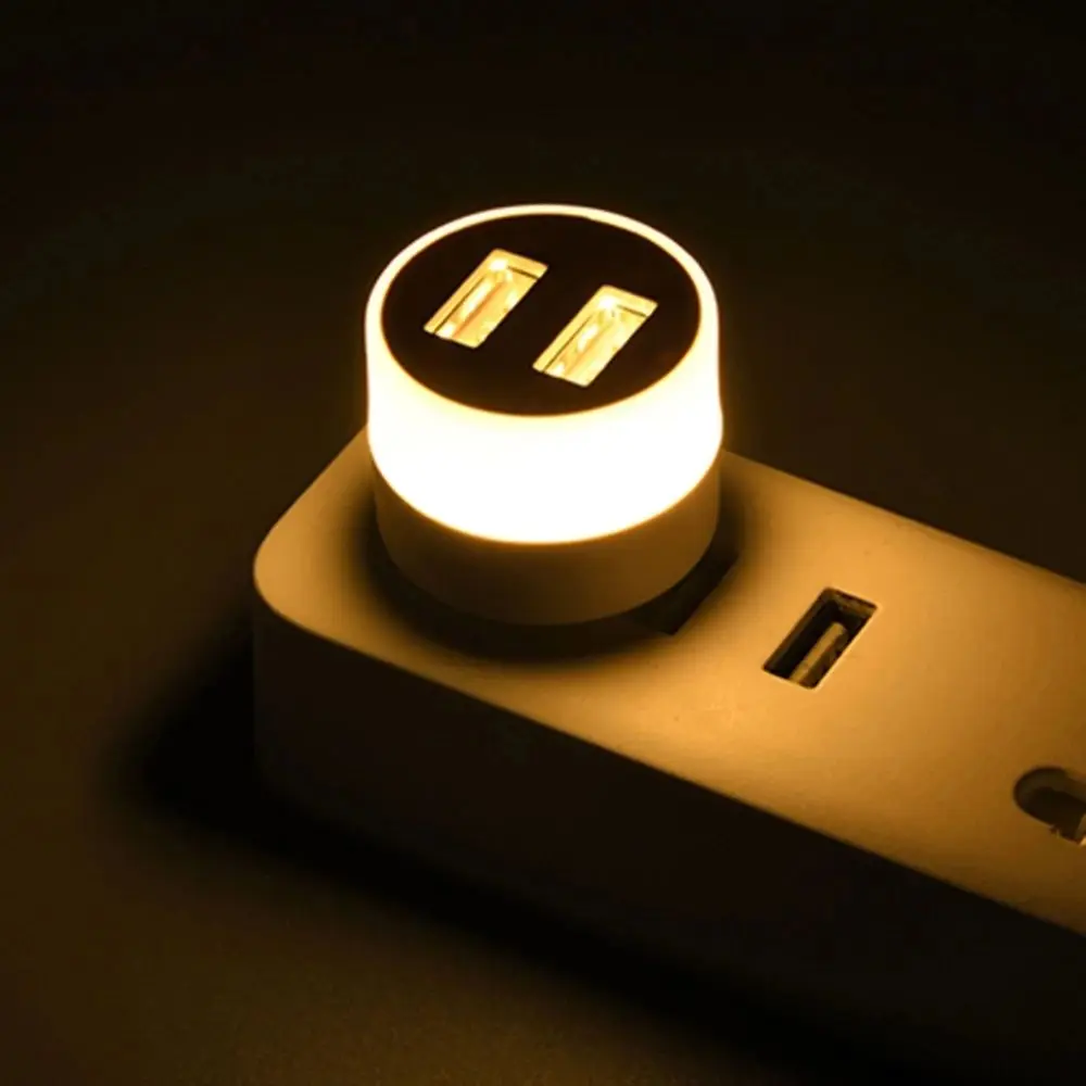 Mini USB Plug Lamp Computer Mobile Power Charging USB Book Lamps  LED Eye Protection Reading Light Small Round Light Night Light