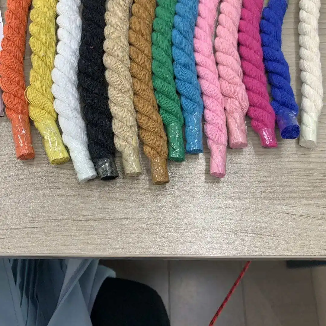 Wholesale 10MM Cotton Rope shoelaces Round Chunky Rope Shoelace Sneakers Cotton Rope Laces
