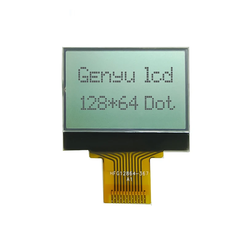 Монохромная ЖК-панель с низким энергопотреблением 128x64 COG + FPC 12864 поставщик ЖК-экранов