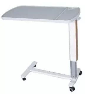 Hospital use ABS adjustable height Dining folding medical overbed table price