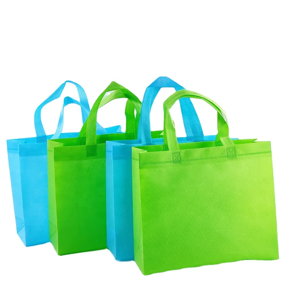 Wholesale various stock sizes custom laminated hot pressed tote shopping non-woven bags