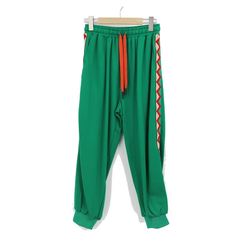 Оптовая продажа, повседневные, с боковыми полосками, карманами, контрастного цвета, молодежные, уличные, женские спортивные штаны, джоггеры