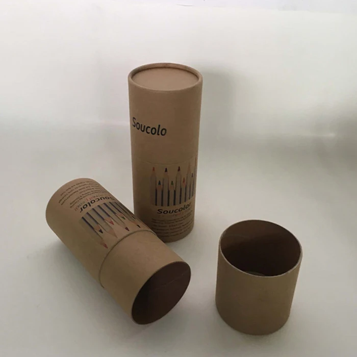 Biodegradable kraft paper packaging tube for 10ml oil bottle custom logo round craft cardboard cylinder tubes box