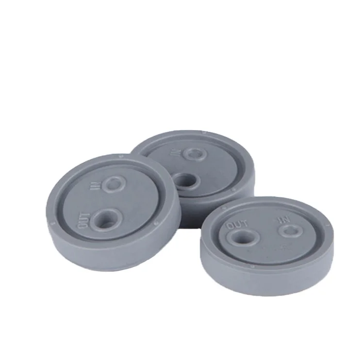 Medical rubber stopper for IV bottles euro cap