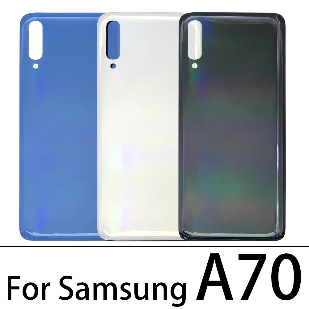 Задняя крышка батарейного отсека телефона для Samsung Galaxy A40 A50 A70 A80 сменная Крышка edge задний стеклянный