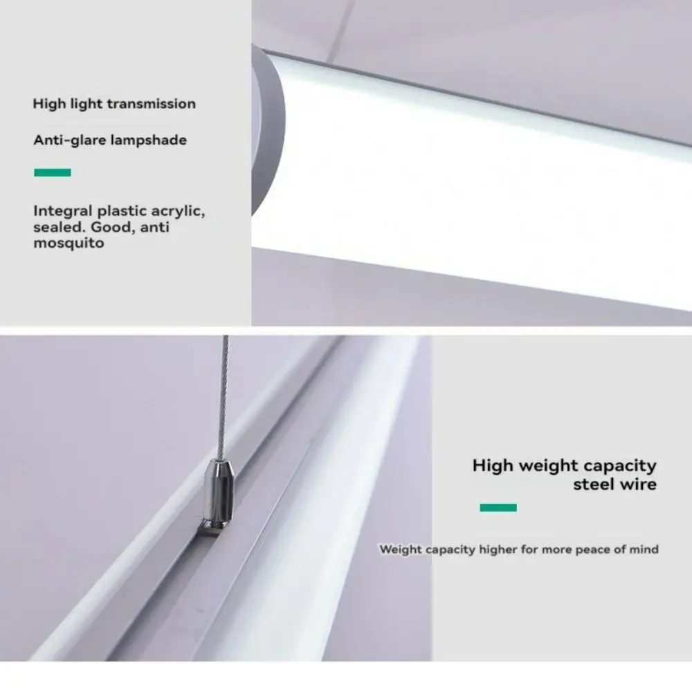 Round Shape Suspending aluminium profile Pendant LED Light with Large PC Cover  6063-T5 aluminum+PC