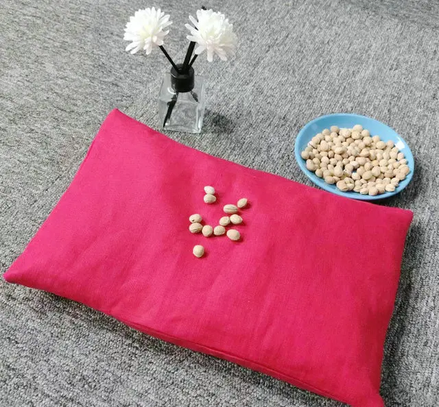 new arrival 2024,the microwave heating pillow can relieve neck pain , material is linen fabric,filler is cherry seed.