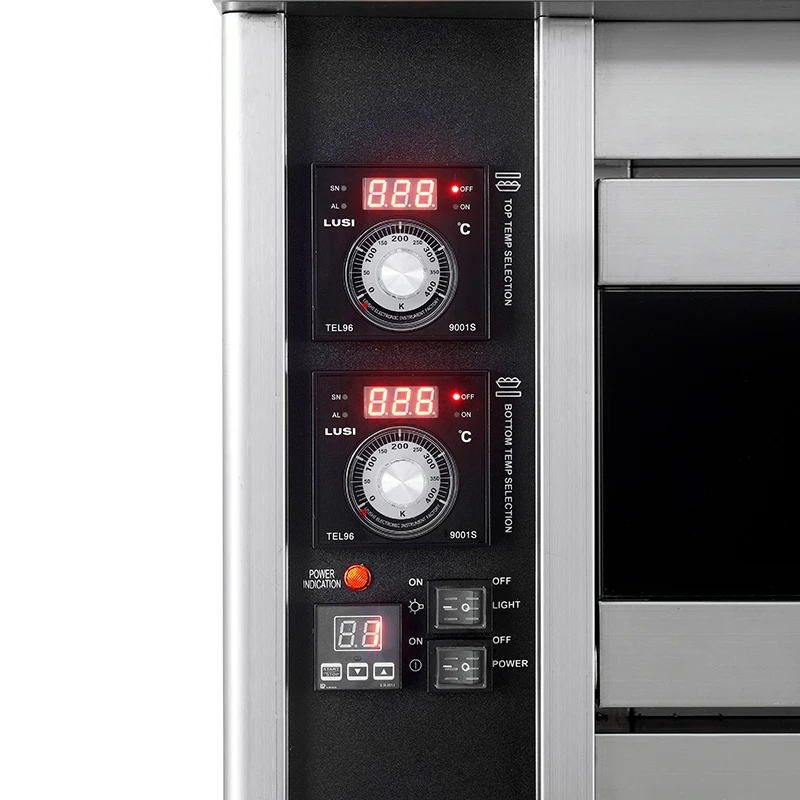 Commercial 380V/220V Electrical Deck Oven Bakery 3 Layers 6 Trays Stainless Steel Pizza Oven Food Bread Pizza Home Use-New Used