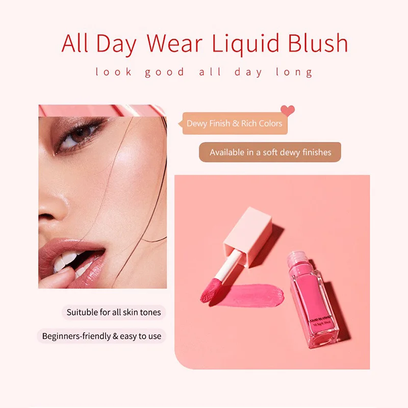 OEM Vegan Cosmetics Private Label Wholesaler 11 Color Pink Packaging High Pigment Waterproof Long Lasting Blush
