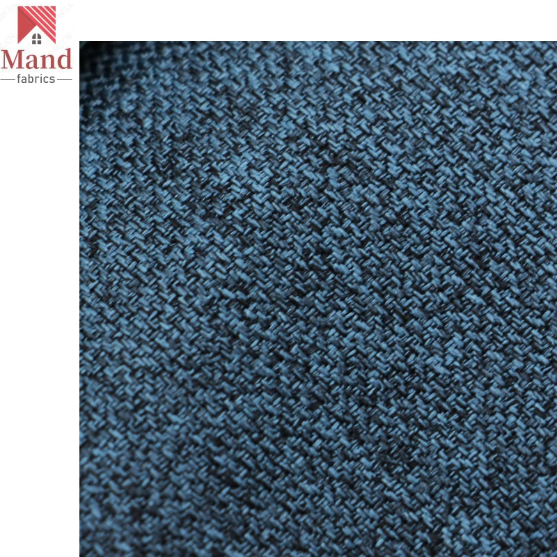 Mand textile wholesale retail high quality cheap 100 polyester faux linen look appearance chair cover fabric in stock