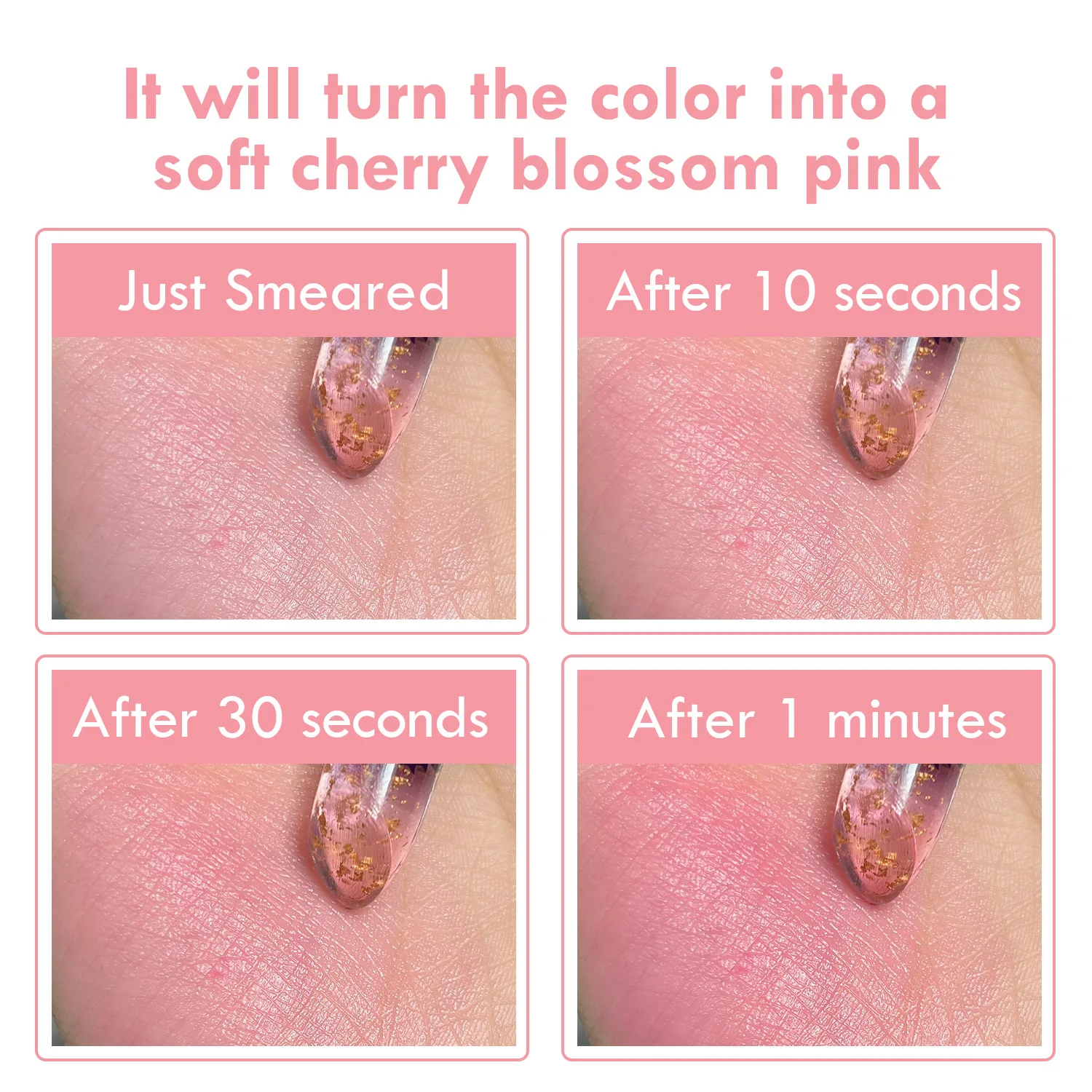 Wholesale Color Change Clear Lipstick Private Label Pink Container Flower Moisturizing