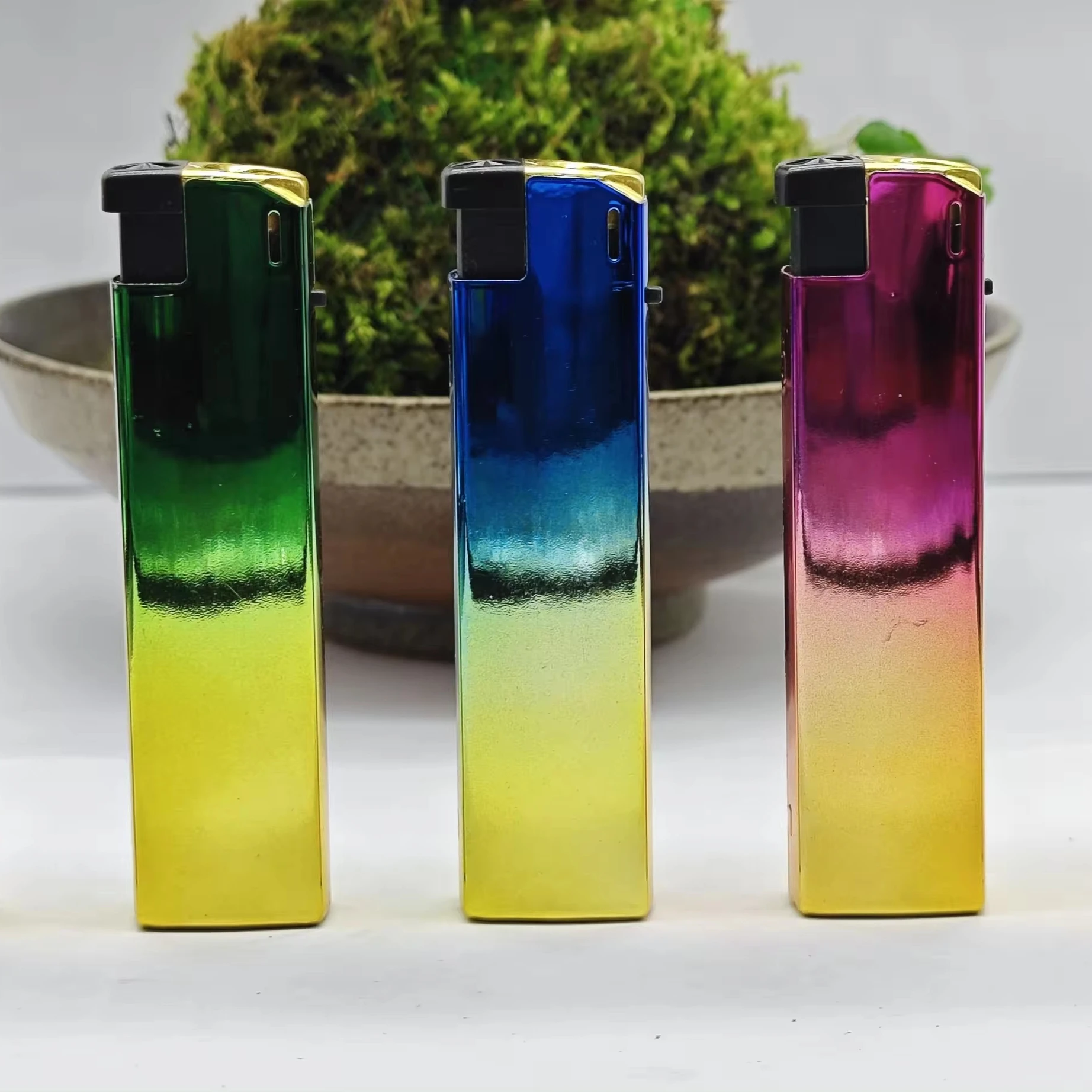 Металлическая Крышка для струйной горелки многоразовая Бутановая пластиковая электрическая зажигалка