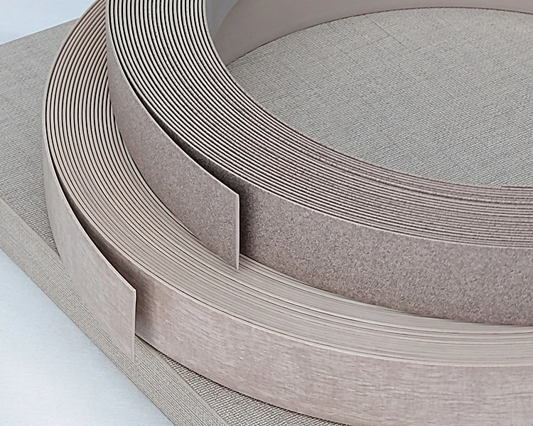 
New Design PVC Woodgrain Edge Banding ABS Edge Tape Woven Design PVC Edge Bands for Particle Board 
