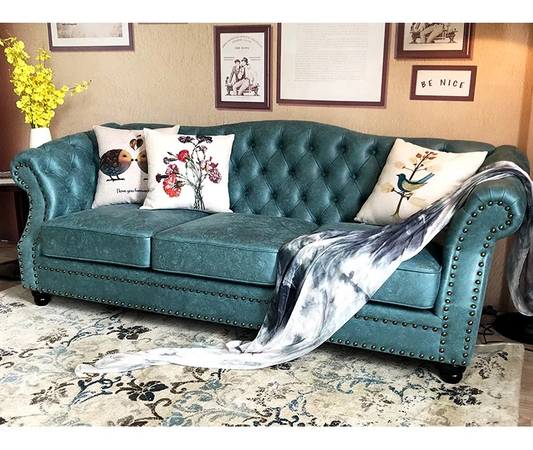 Annbor american classic chesterfield living room sofa Luxury Hotel Furniture factory