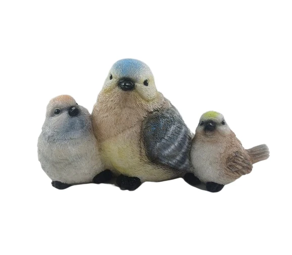 Garden Decor Resin Animal Miniature Statue Birds Resin Bird Statue Parrot Sculpture For Garden Decoration Resin Bird Figurine