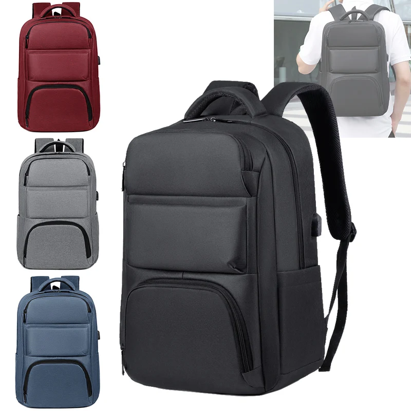 Computer work business men college waterproof laptop backpacks large capacity 15.6 inch travel laptop backpack with usb