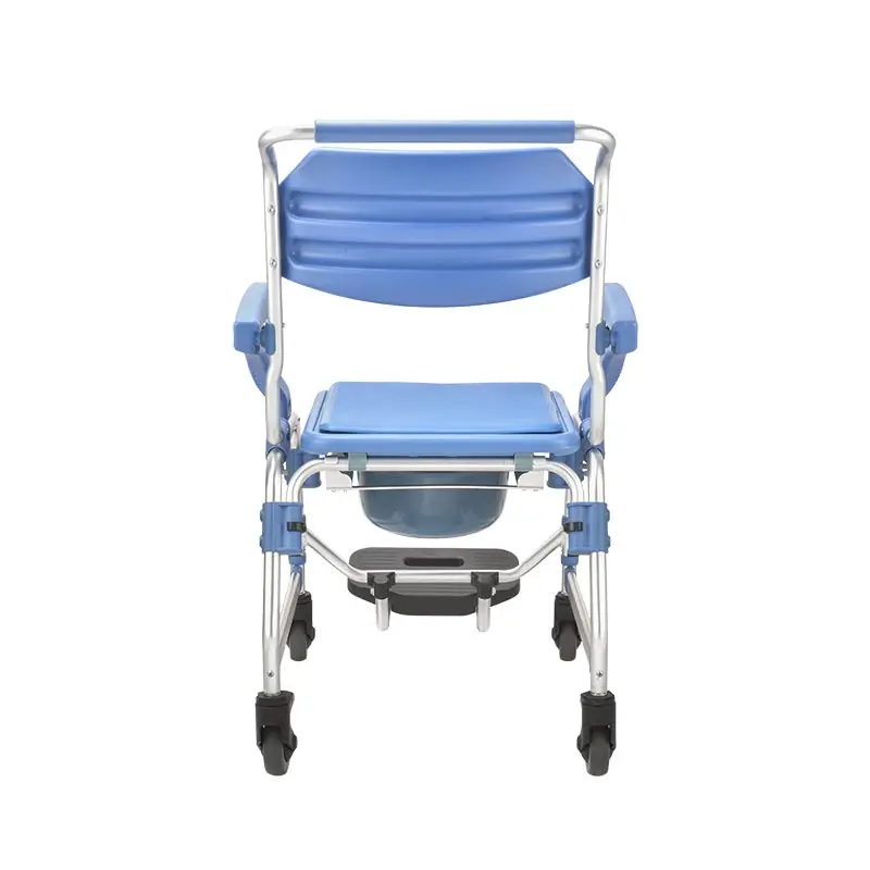 WEIYIKANG Bathroom Safety Toilet Chair Shower Chair Aluminum Commode With High Backrest