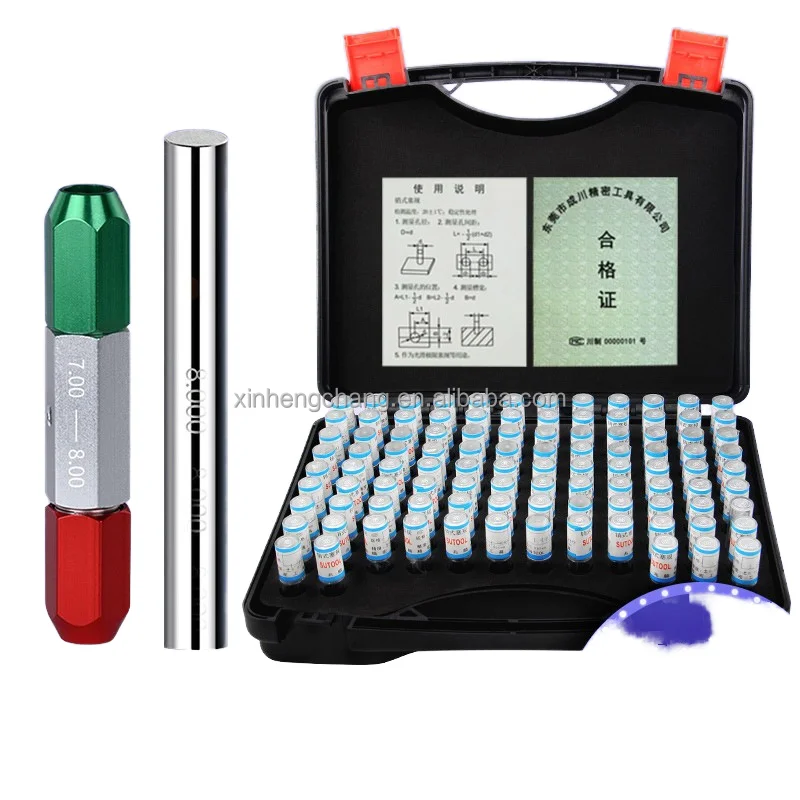 Set white steel needle gauge high precision gauge interval 0.01 through gauge check tool 101 wooden boxes / Glue filling
