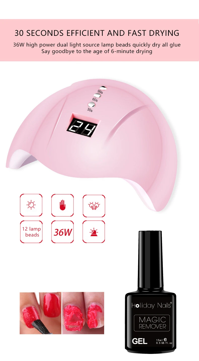 Complete Nail Kit Nail Lamp Manicure Set Kit Poly UV Gel Kit Polish Set Soak-off Nail Art Tools Sets