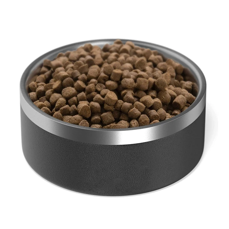 Pet Feeding Durable Custom LOGO Printing Vacuum Insulated Stainless Steel Dog Bowl