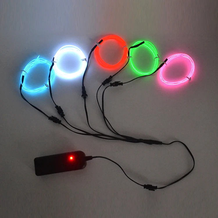 
Car Party Halloween EL Wire Neon Glowing Strobing Electroluminescent Light DIY Decoration Portable Neon EL Wire Light 