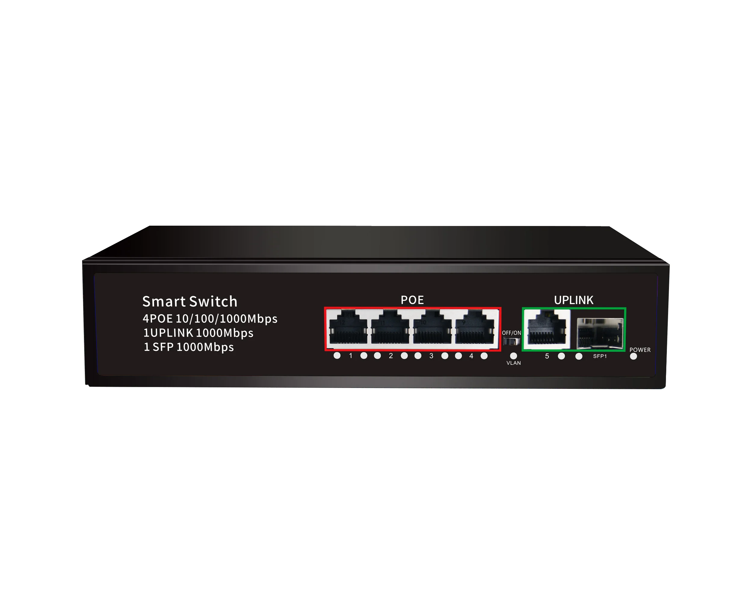 Cheap price Factory price OEM 5 Ports Unmanaged Fast Ethernet PoE Network Switch with 10/100/1000M 4 PoE port