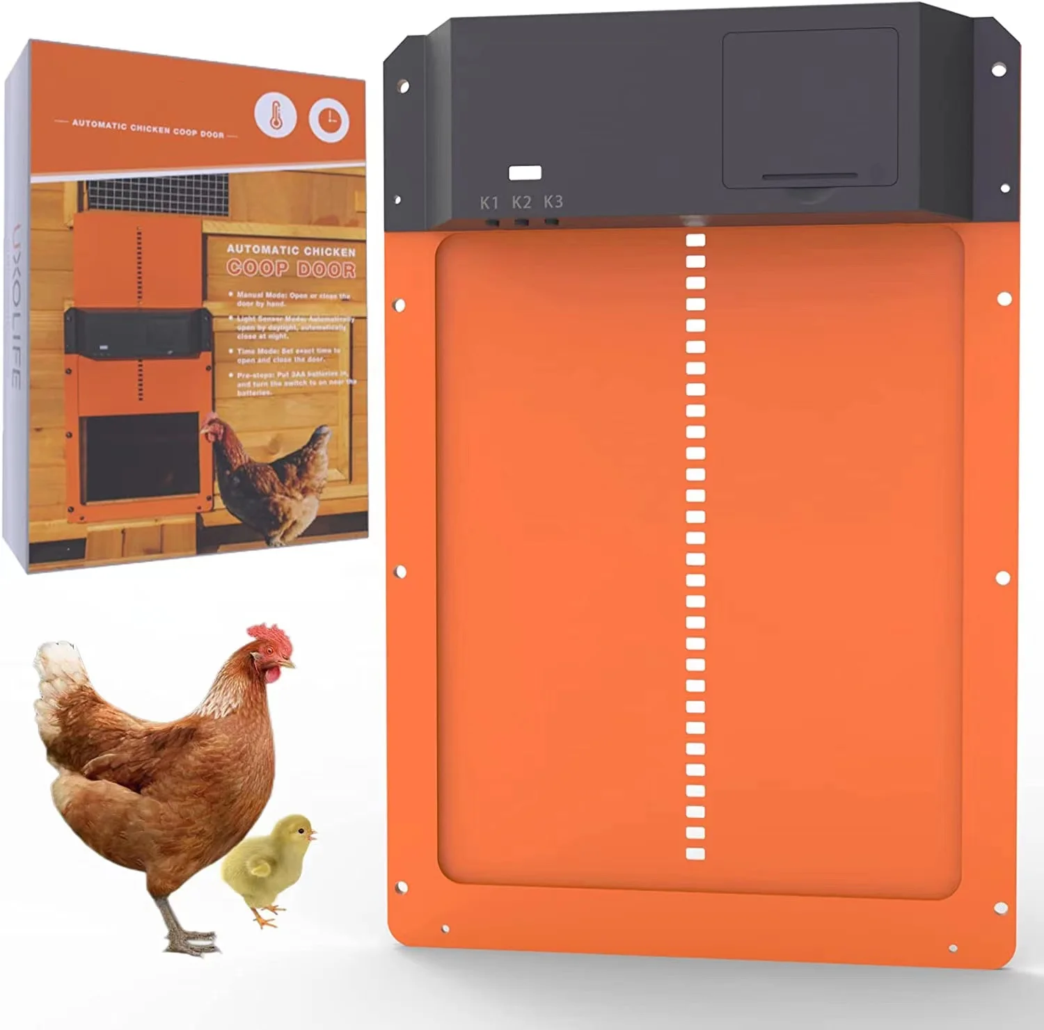 Outdoor Rainproof Light Sensing or Timer Automatic Chicken Coop Door Opener Remote Controlled Automatic Chicken Door