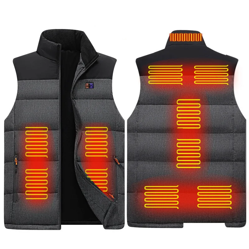 11 Zones Electric Heating Clothes Unisex Winter Outdoor Windproof Warm Usb Rechargeable Smart Heated Vest