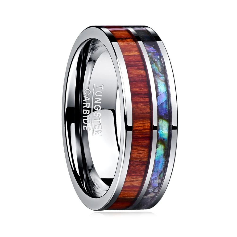 Wholesale Tungsten Ring Silver Grooved Brushed Surface Tungsten Wedding Rings For Men