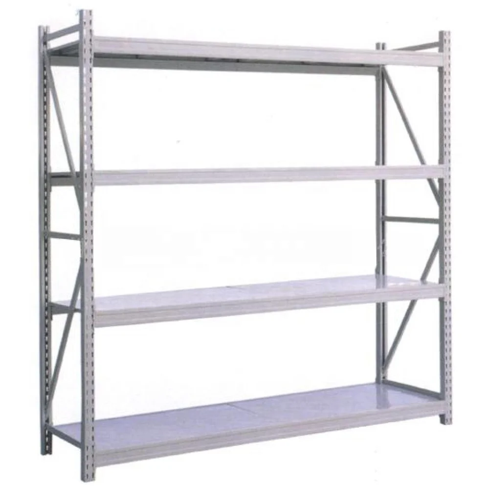 Warehouse Storage Rack Coated Metal Light Duty Garage Shelves