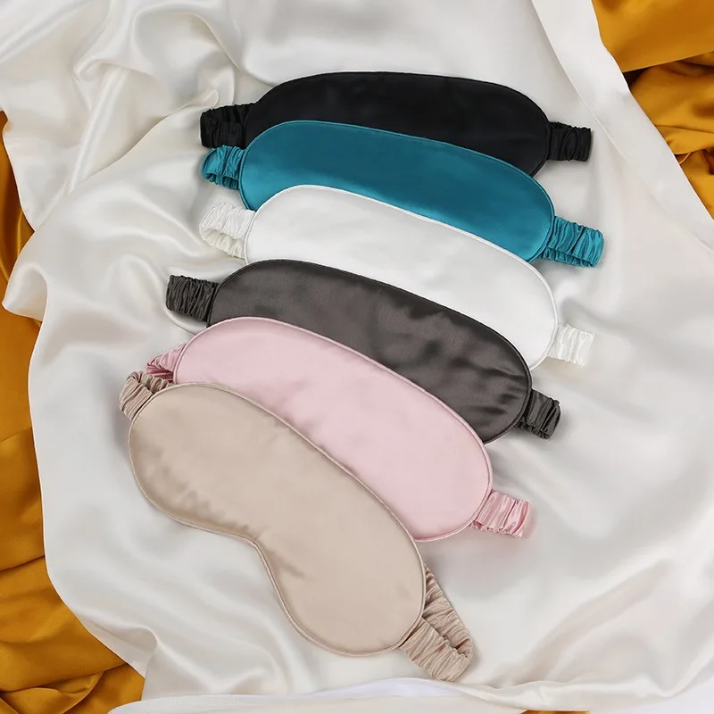 100% 22MM Mulberry Silk Sleep Mask,Filled with 100% Mulberry Silk,Silk Wrapping Strap- Super Soft & Comfortable