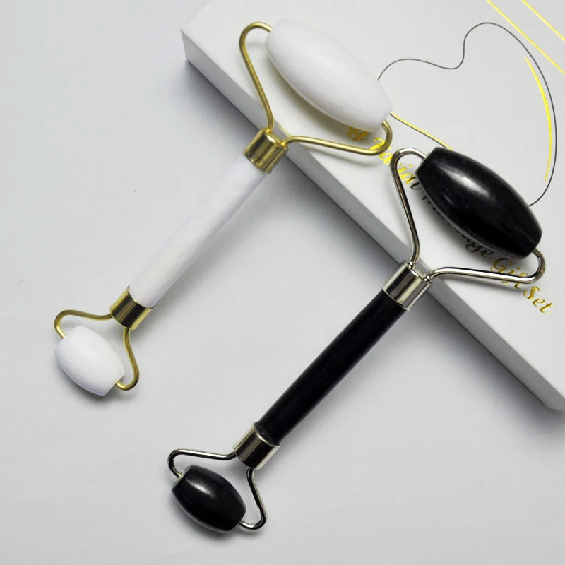 CE certification slimming face Double head rose quartz jade roller  guasha scraping tools