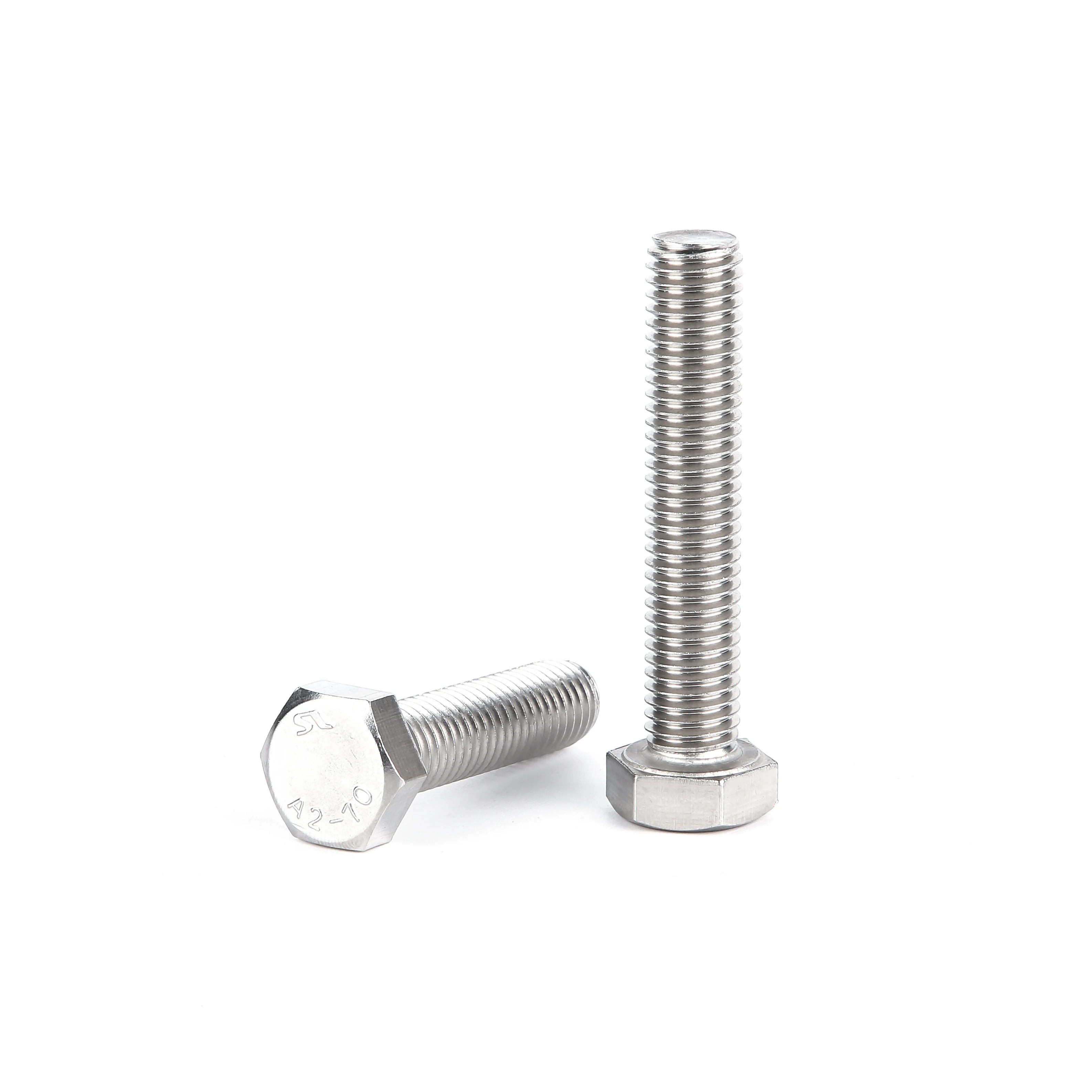 Din933 Outer Hexagon Customized 304 Stainless Steel Fasteners Round Machine Screw