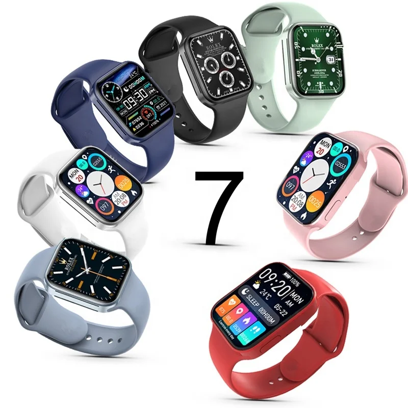 Wholesale 1.75 inch T500+Max series 7 smartwatch iwo Wireless Charge HD Call Sports Heart Rate Monitor T500 Plus Max Smart Watch