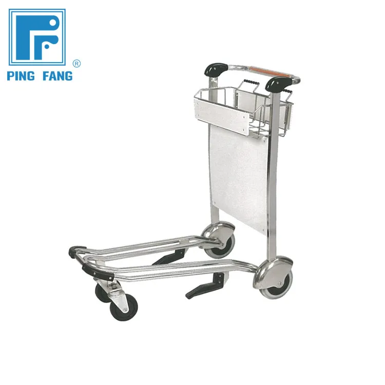 Customized Airport Trolley Airport Baggage Luggage Trolley With Hand Brake airport baggage trolley manufacturers