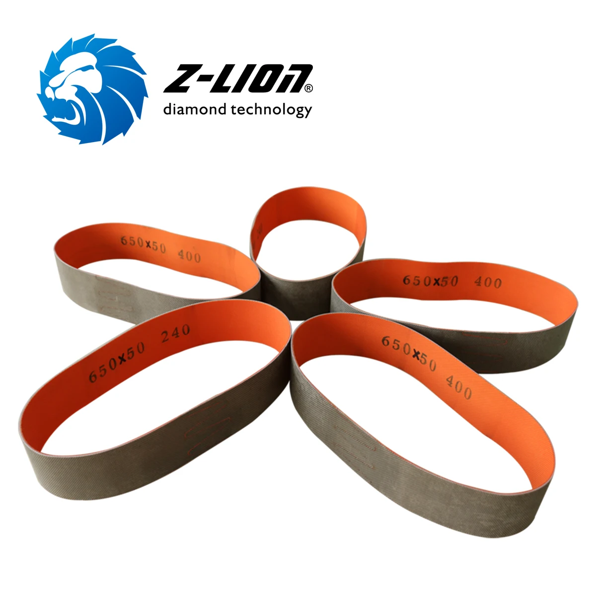 Z LION diamond abrasive sandpaper strip belt for polishing glass stainless metal