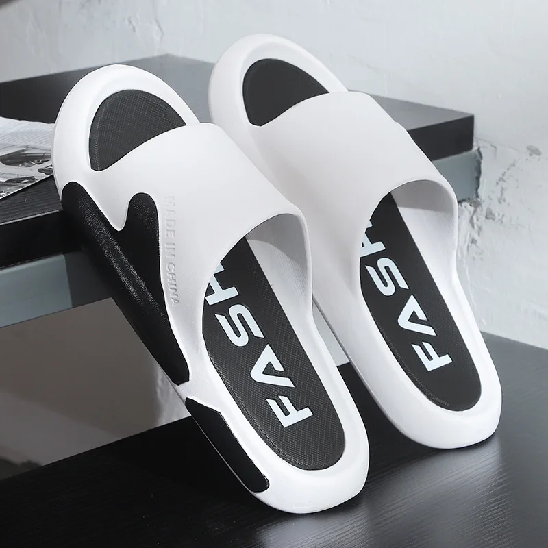 New Summer Slippers For Women And Men Flat Soft Sole Non-slip Slides Indoor House Flip Flops Four Season Outdoor EVA PVC Slides