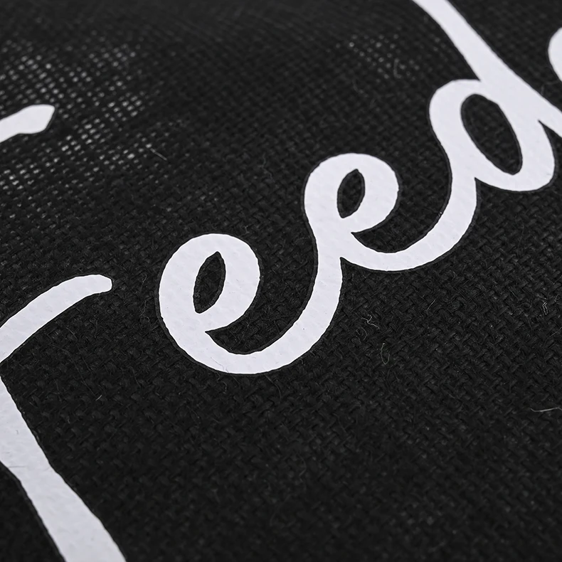 High quality waterproof jute gunny shopping tote beach bag for gifts