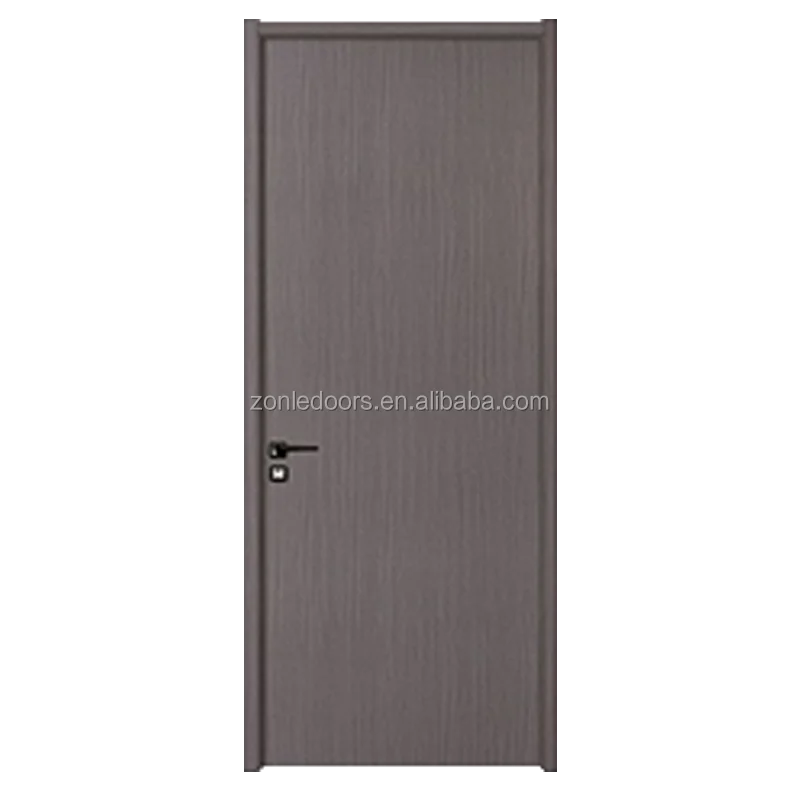 Prefinished Flush Hollow Core Veneer Design Prehung Left Hand Interior Slab Door For House Office With Smart Lock