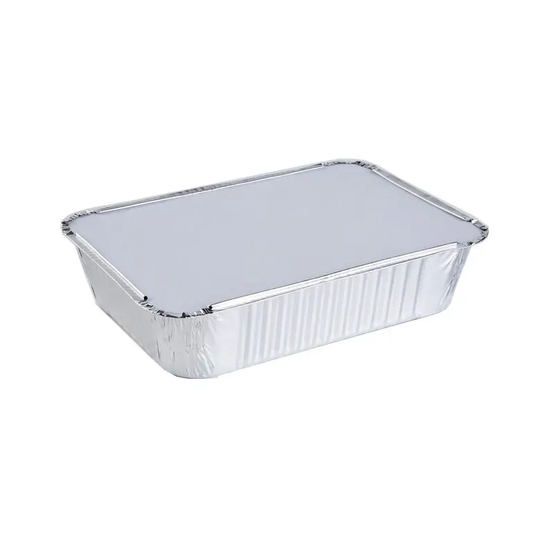 Wholesale custom rectangular fast food gourmet box baking disposable aluminum foil food tray