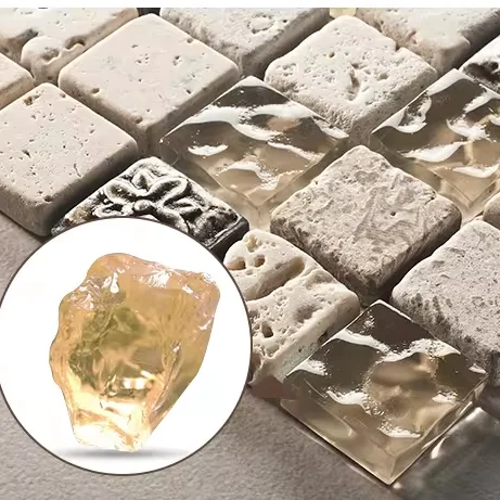 KASARO High Quality Glossy Glass Marble Mosaic Tile Mixed Color For Pool Or Kitchen Decoration