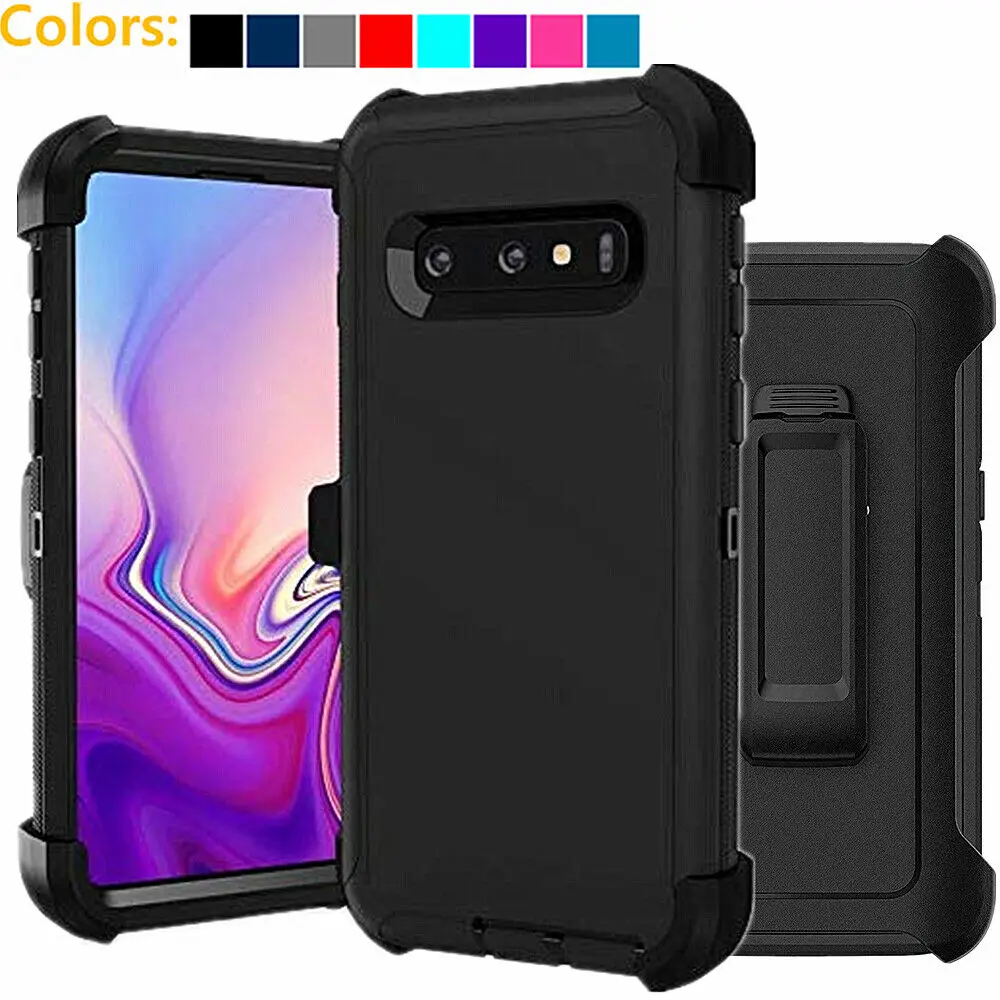 factory price heavy duty case defender case with clips for samsung s20 s21 S21U S21PLUS S22 S23 S23PLUS S23 ULTRA note10 note20