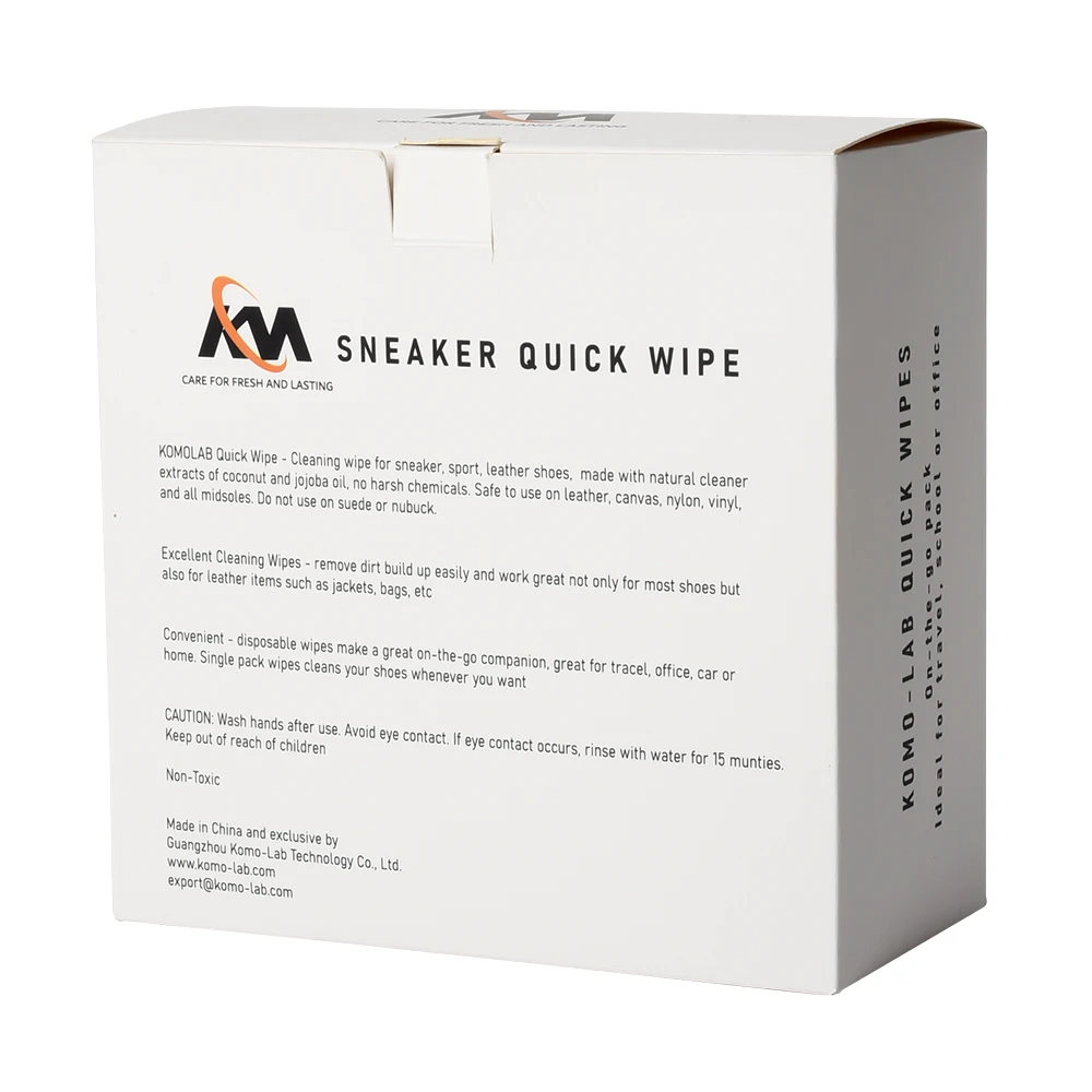 KM Portable Disposable Wet-Wipes For Shoes Sneakers Cleaning 30pcs Single Pack-Wipes
