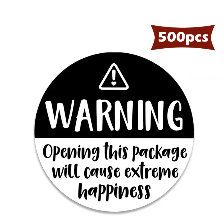 Stock paper sticker warning label stickers adhesive gift packaging label for lip gloss