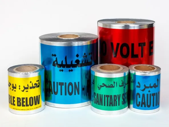 Underground utility protection Fiber Optic Cable Below Tape Aluminium Foil safety warning Tape marking