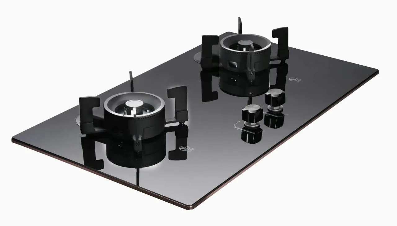 2 Burner Tempered Glass Folding Gas Hob Foldable Burner Built-in Gas Stove Dual Cooker Cooktop