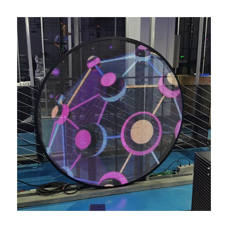 RMG P3.91-7.82 round circle transparent Led display screen  Transparent Round Circle Full Color LED display