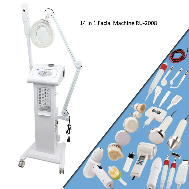 Vertical Facial Steamer 14 in 1 Multifunctional Steamer Facial 13 In 1 Beauty Instrument with CE Cynthia RU 2008