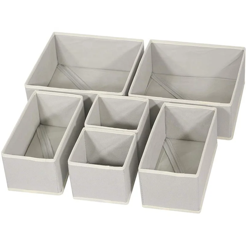 Foldable Cloth Storage Box Closet Dresser Drawer Organizer Fabric Baskets Bins Containers Divider with Drawers for Clothes